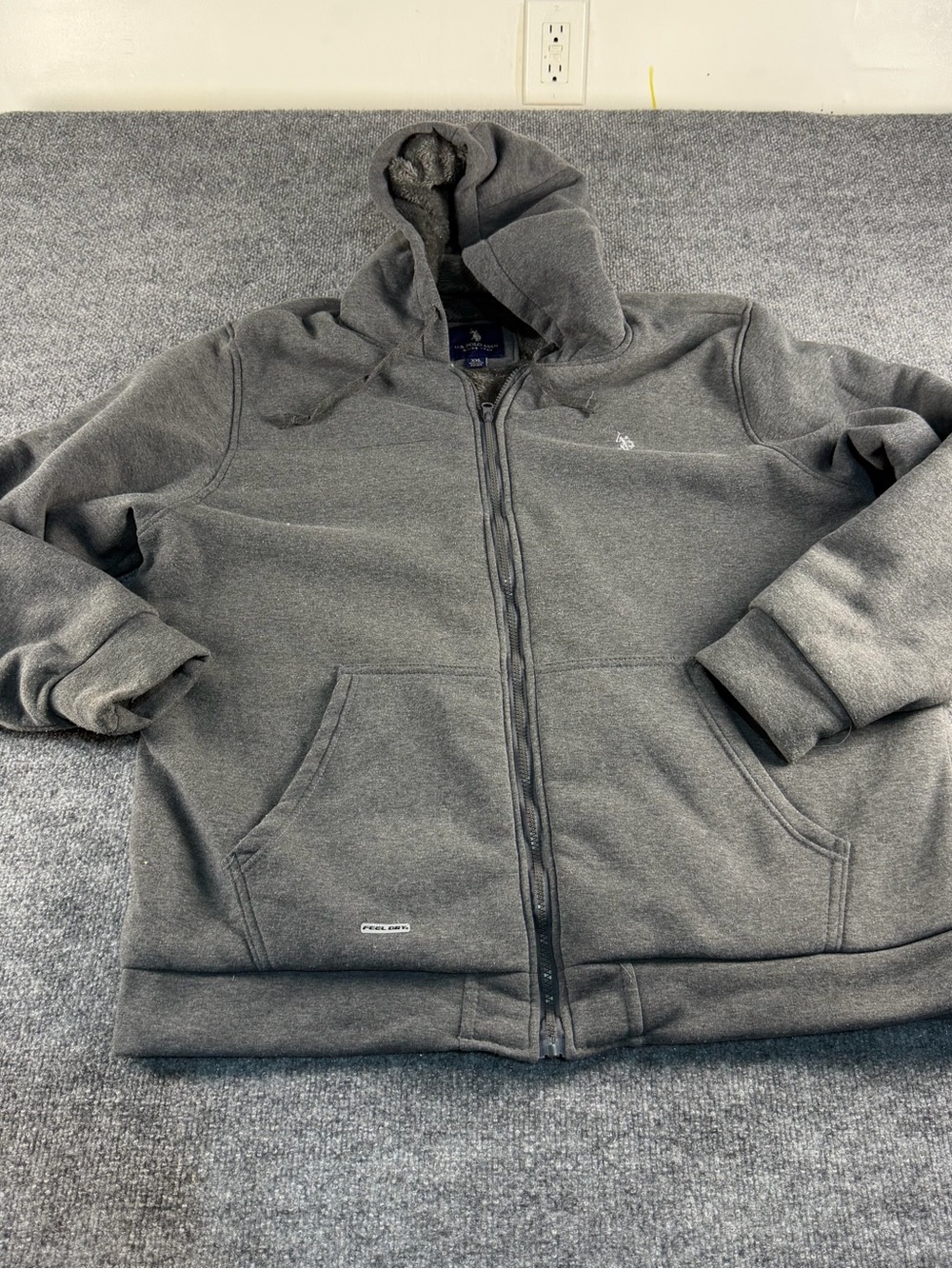 U.S. Polo Assn Sherpa Lined Full Zip Hoodie XXL 🐎❄️